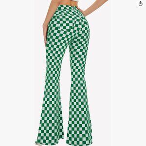 Bell Bottom Jeans for Women High Waisted Stretch Plaid Flare Jeans Denim Bootcut